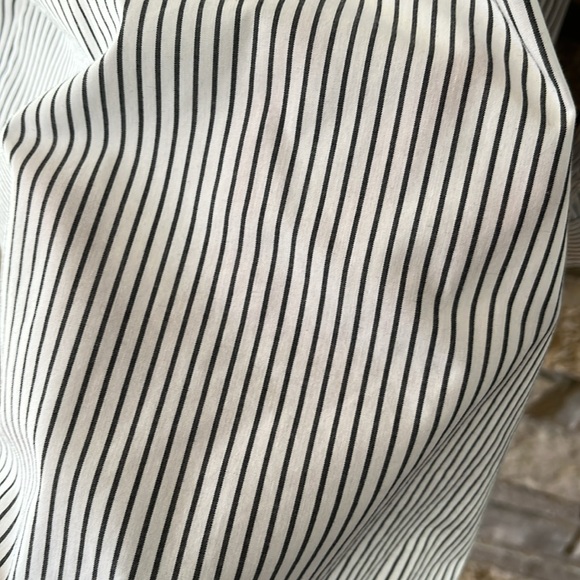 Vintage Napa Valley White Button Down Shirt with Black Vertical Stripes Large - Picture 15 of 15